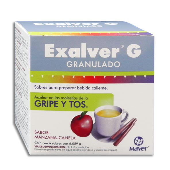 EXALVER G GRANULADO C6SOB MZNA CANELA PARACETAMOL DEXTRO FENILE CLORFE MAVER