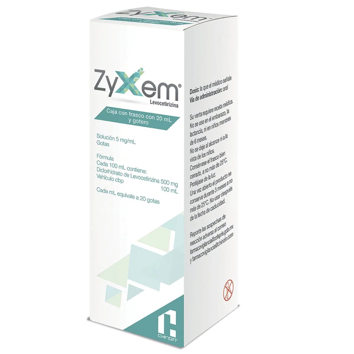 ZYXEM 5MG GTS 20ML LEVOCETIRIZINA CHINOIN