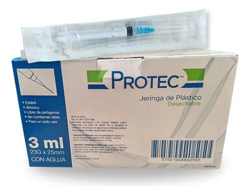 PROTEC 3ML 23G X 25MM JERINGA C/100