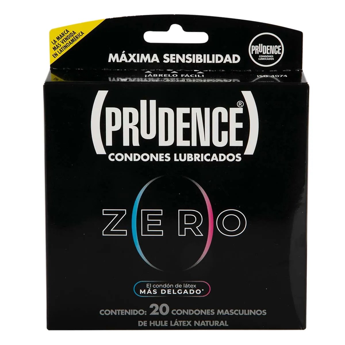 PRUDENCE ZERO CONDONES LUBRICADOS DE LATEX CAJA C/20