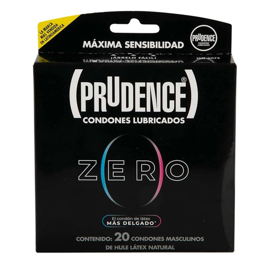 PRUDENCE ZERO CONDONES LUBRICADOS DE LATEX CAJA C/20