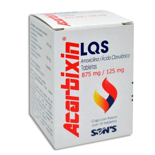 ACARBIXIN LQS TAB  875/125 MG  CAJA C/FCO  C/10