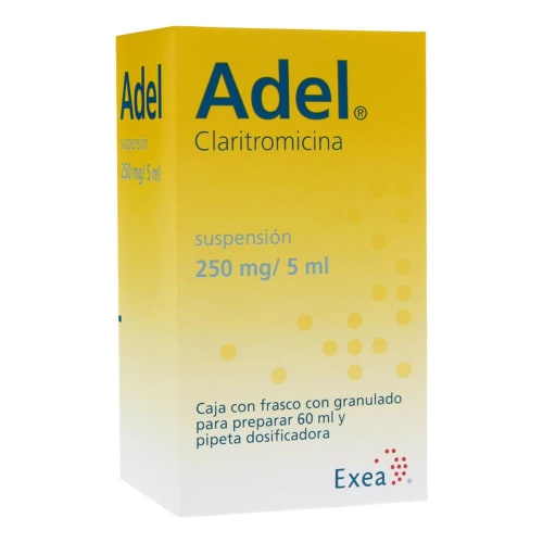 ADEL 250MG SUSP 60ML CLARITROMICINA