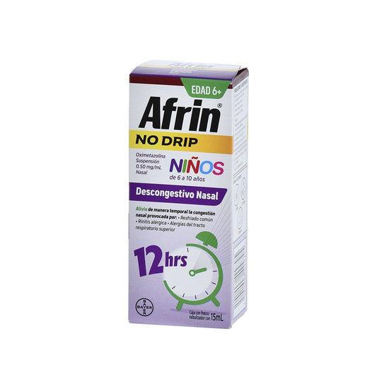AFRIN NO DRIP NIŃOS 15ML DESCONGESTION NASAL 12HRS