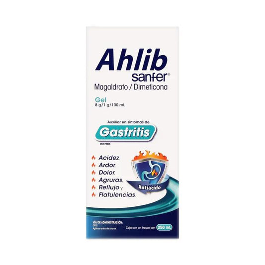 AHLIB SUP MAGALDRATO/DIMETICONA 8G/1G/100ML FRS 250ML SANFER