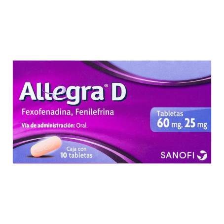 ALLEGRA D 60 25MG C 10 TABS