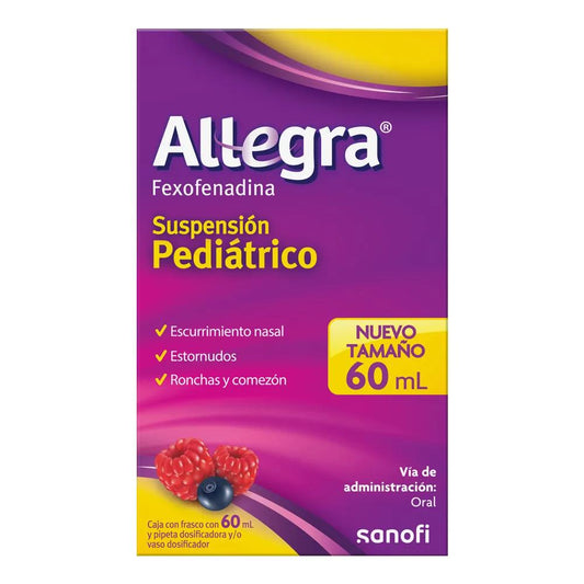 ALLEGRA SUSP PED FCO 60ML FEXOFENADINA SANOFI
