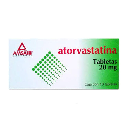 ATORVASTATINA 20MG C 10 AMSA 80