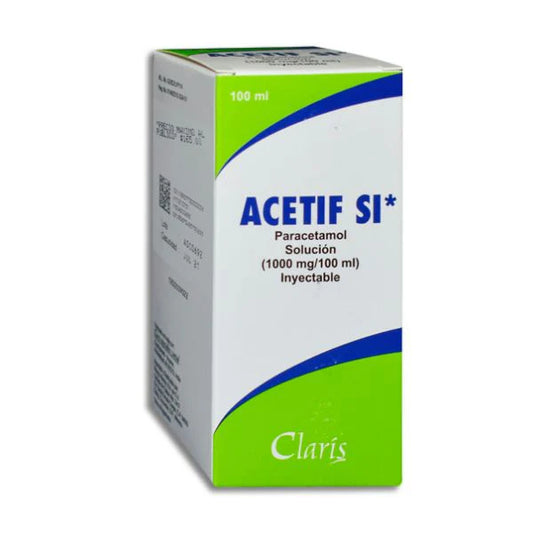 ACETIF SI PARACETAMOL SOL 1000MG/100ML INYEC FRSCO AMPULA 100ML BAXTER