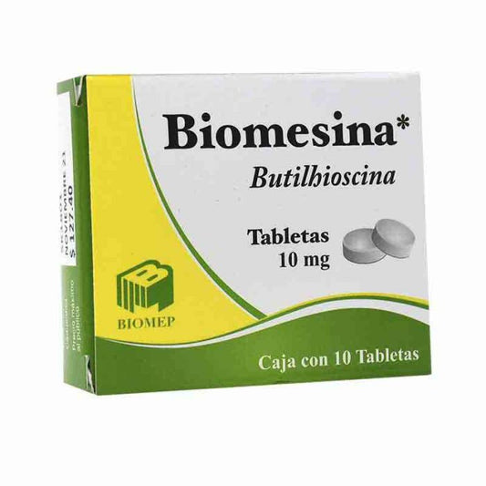 BIOMESINA 10MG C10 TABS BUTILHIOSCINA  BIOMEP