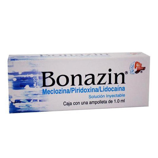 BONAZIN SOL INY C1  25 50 20MG MECLOZINA PIRIDOXINA LIDOCAINA COLLINS