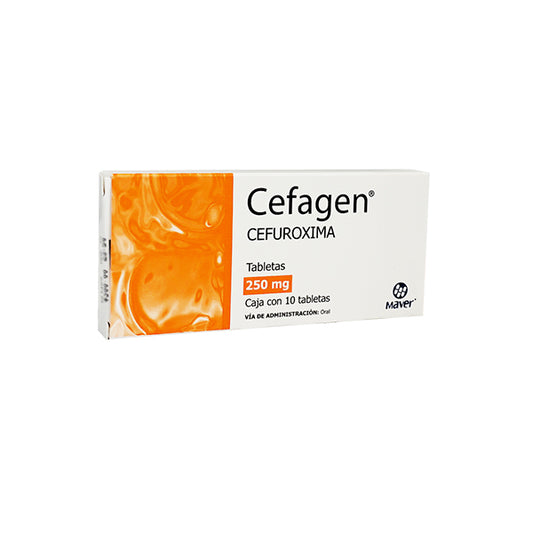 CEFAGEN 250MG C 10 TABS CEFUROXIMA MAVER