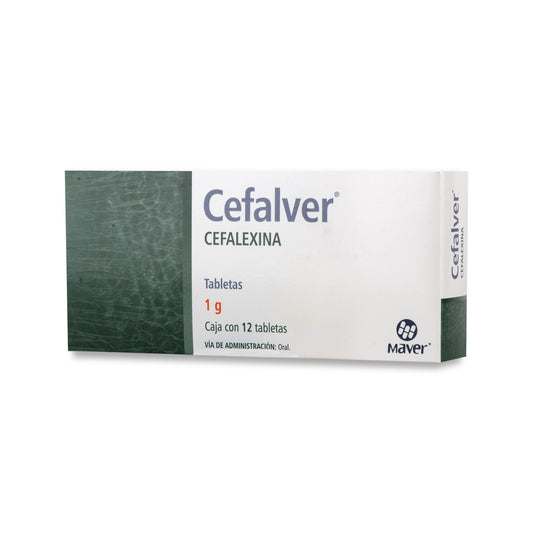CEFALVER 1G C 12 TABS CEFALEXINA MAVER  144