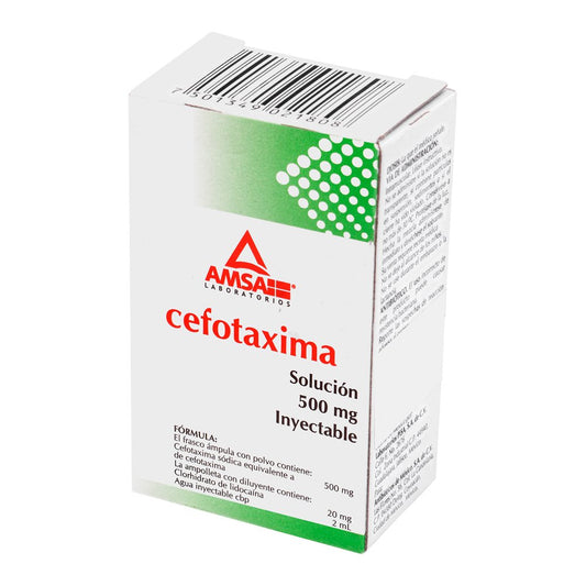 CEFOTAXIMA 500 MG IM SOL INY AMSA