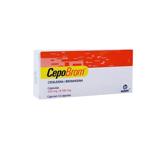 CEPOBROM 500 8 782MG C12 CAPS CEFALEX BROMHEX MAVER