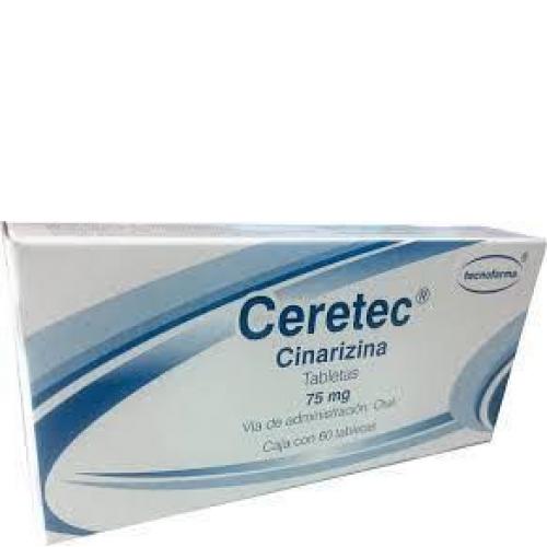 CERETEC CINARIZINA 75MG C/60 TABS TECNOFARMA