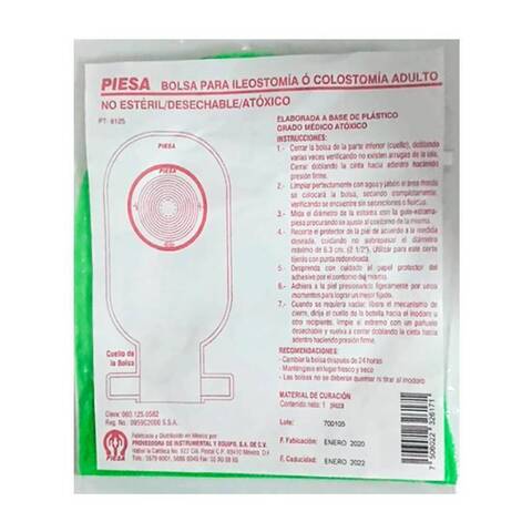 BSA PARA COLOSTOMIA NO ESTER   PIESA