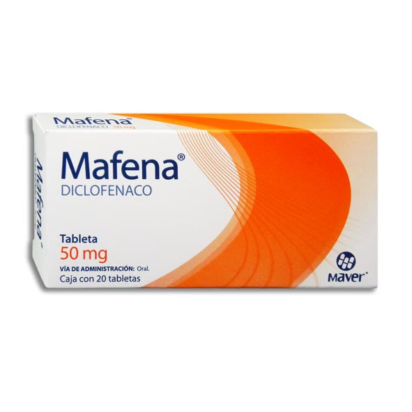 MAFENA 50MG C 20 TABS  DICLOFENACO MAVER