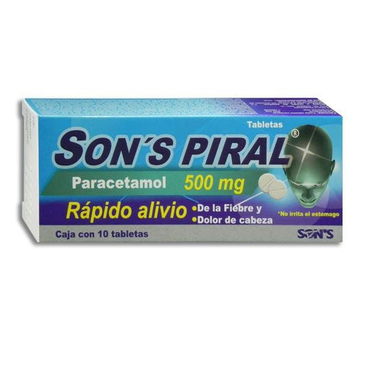 SONS PIRAL 500MG C10 PARACETAMOL SONS JUNIO 25