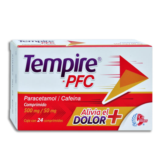 TEMPIRE PFC C24 COMP PARACETAMOL CAFEINA 500 50MG COLLINS