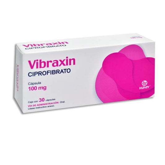 VIBRAXIN 100MG 30 CAP CIPROFIBRATO   MAVER