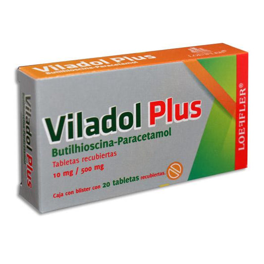 VILADOL PLUS C20 TBS 10MG/500MG BUTILHIOSINA PARACETAMOL  LOEFFLER