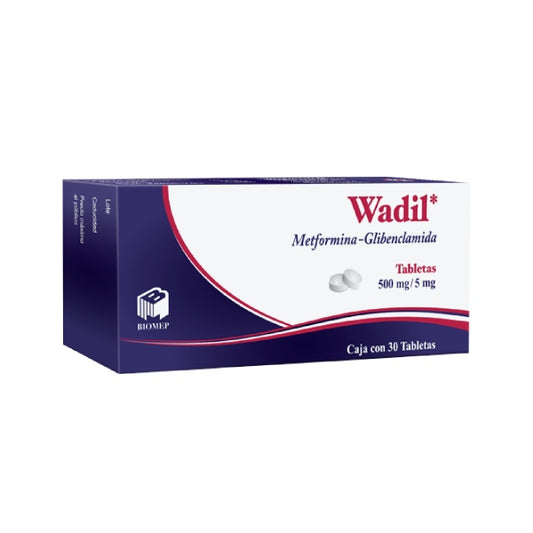 WADIL 500MG 5MG C30 TABS METFORMINA GLIBENCLAMIDA BIOMEP