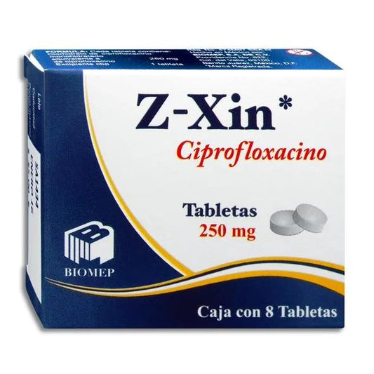 Z XIN TAB  250 MG  CAJA C/8