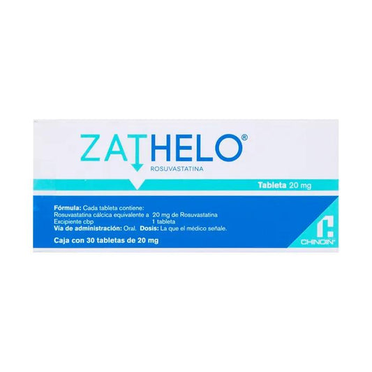 ZATHELO 20MG C30 TABS ROSUVASTATINA