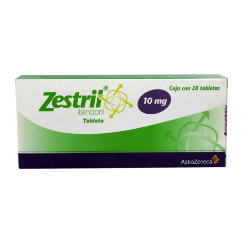 ZESTRIL 28 TABLETAS 10 MG