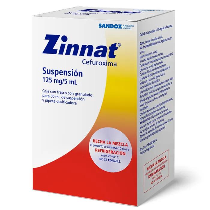ZINNAT CEFUROXIMA SUSP 125MG/5ML FRS 50ML SANDOZ