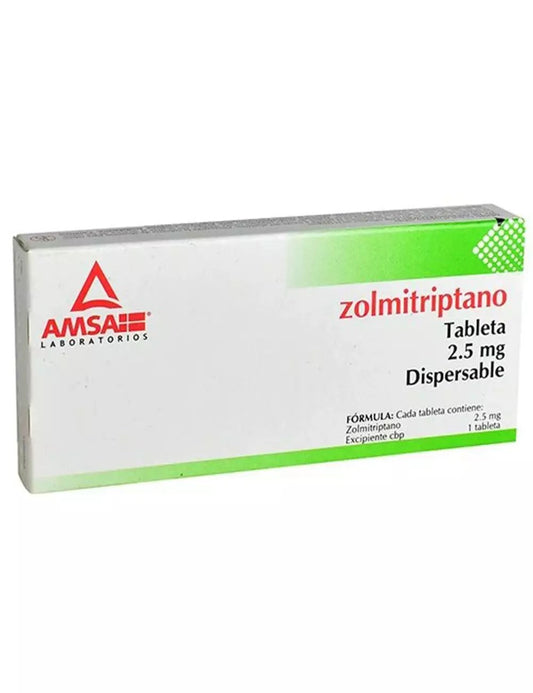 ZOLMITRIPTANO TAB  DISP  2 5 MG  CAJA C/2