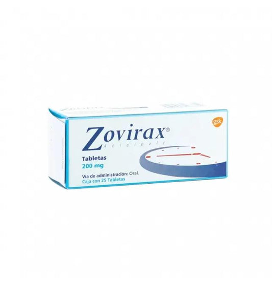 ZOVIRAX TAB  200 MG  CAJA C/25