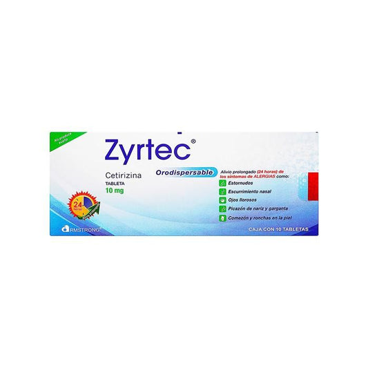 ZYRTEC 10M G C 10  CETIRIZINA